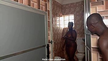 intense quickie with boss's daughter bent over in bathroom