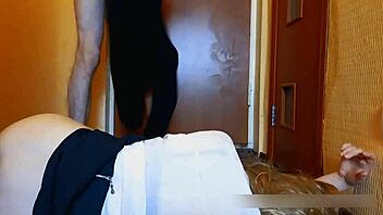 Beautiful blonde student gets hard fucking in the classroom