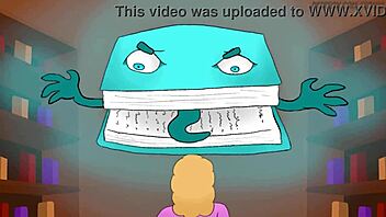 Blonde bookworm discovers furry hentai romance in the library