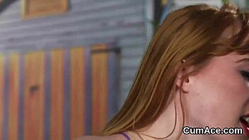 Spicy Stunner Receives Facial Cumshot Gulping Jizz