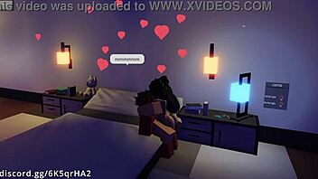 Roblox player gets fucked by a demon in missionary position