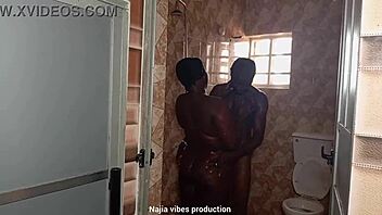 intense quickie with boss's daughter bent over in bathroom