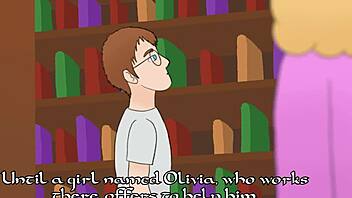 Blonde bookworm discovers furry hentai romance in the library