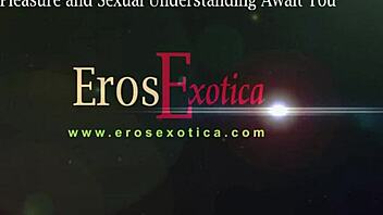 african couple makes love outdoors with handjob massage