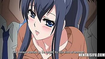Hentai school girl caught cheating with older men - English subtitles
