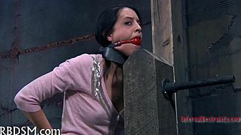 Spanking a naughty girl in BDSM play