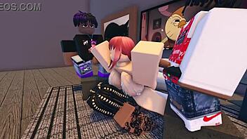 Makima gets blacked hard in wild Roblox gangbang