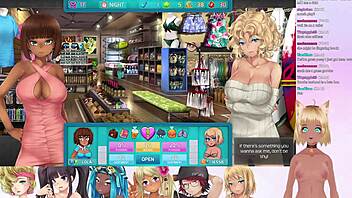 Vtuber Lewdneko participates in a steamy double date in Huniepop 2