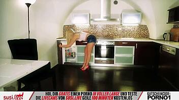 Susi's seductive striptease and intense self-pleasure on webcam