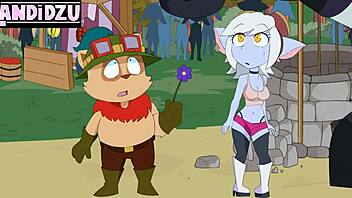 The three yordles engage in a parody adventure