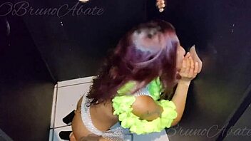 I gave my dick to the Argentine slut to suck in the complete gloryhole at Red! Exhibitionist fun.