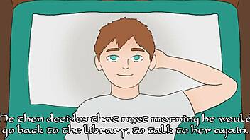 Blonde bookworm discovers furry hentai romance in the library