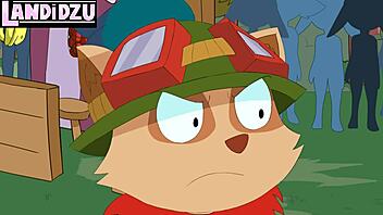 The three yordles engage in a parody adventure