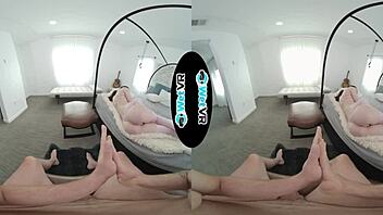 brunette girlfriend bent over doggystyle pov with monster cock