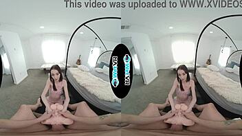 brunette girlfriend bent over doggystyle pov with monster cock