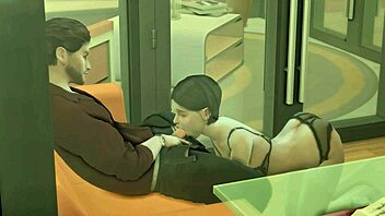 in the office, the ceo business woman gets fucked in 3d hentai.