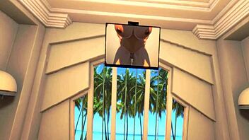we played at beach housex vr with her shaved pussy