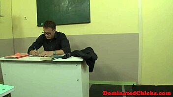 Pussy-Tormented Milf Gets Anally Banged In Classroom