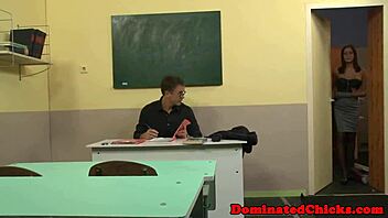 Pussy-Tormented Milf Gets Anally Banged In Classroom