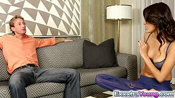 Yoga babe Janice Griffith slams hard with hot stud