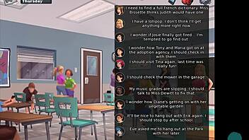 In Summertime Saga episode 41, the brunette babe teases with her big ass during roleplay.