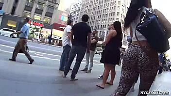 Watching a video of someone in spandex showing off their ass in high definition.