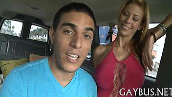Gay man receives a wild blowjob from another man