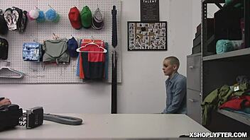 buzzed hair paris amour seduces lp officer justin magnum in the office
