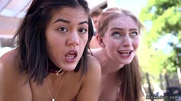 Massive Cock Dominates Two Babes in Bondage!