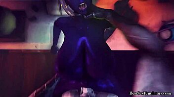 Voluptuous MILF enjoys riding a massive shaft in animated porn