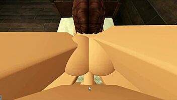 POV sex with Roblox characters in various positions