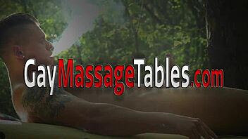 Masseur receives a suggestive ass fucking session