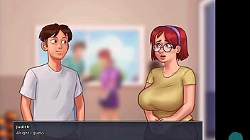 In Summertime Saga episode 41, the brunette babe teases with her big ass during roleplay.