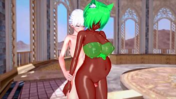 3d hentai big tits pregnant futa green creampie orgasm