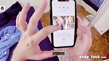 Mya Lorenn's steamy Snapchat session with a naughty threesome