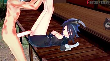 Clorinde indulges in a steamy encounter in the world of Genshin Impact