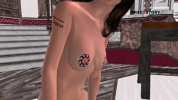 Wow! Cute Desi girl rocks 3D fucking machine!