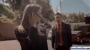 huge tits brunette stella cox enjoys garage encounter