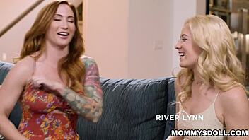 Super Cute Inexperienced Blonde Teen River Lynn Having Sex with Her Stepmom Sophia Locke