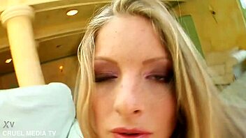 Cayenne gorgeous euro babe solo pink pussy close-ups masturbation teaser with oiled ass fingering.