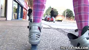 Picked Up Latina Banged Hard in Public Outdoor Group Action. Her Small 18+ Tits Bounce Wildly!