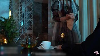 The lord and his clumsy maid mollyredwolf in rough roleplay and deepthroat