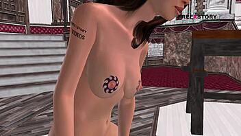 Wow! Cute Desi girl rocks 3D fucking machine!