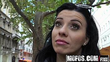 European beauties picked up in public - Vicky Love's incredible facial in POV