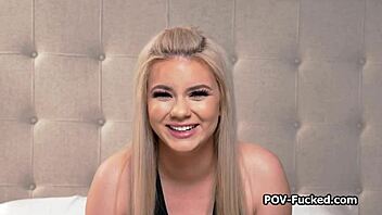 Juicy Blonde Shows Curves And Sucks Dick On Casting