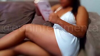 Amateur girl accidentally gets caught in lingerie, desires sex but is too shy to ask