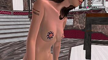 Wow! Cute Desi girl rocks 3D fucking machine!