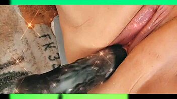 bbw goth girl with piercing pounds her pussy with a machine in pov.