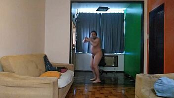 naked dancing single ladies having fun in an amateur video