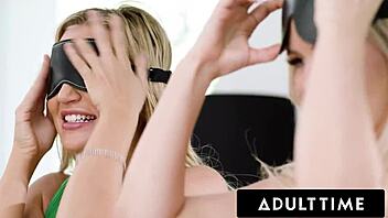 big ass blondes rub clits in threesome